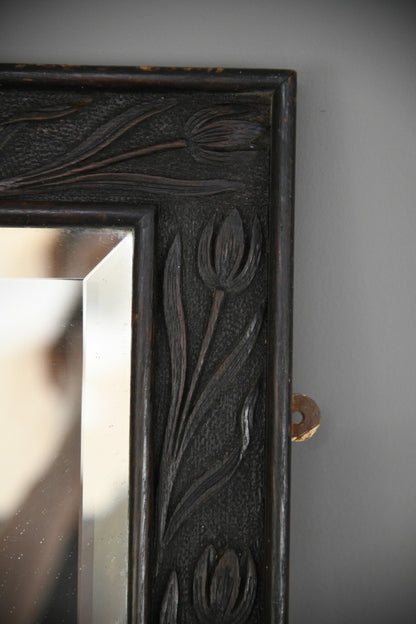 Antique Carved Floral Dressing Mirror