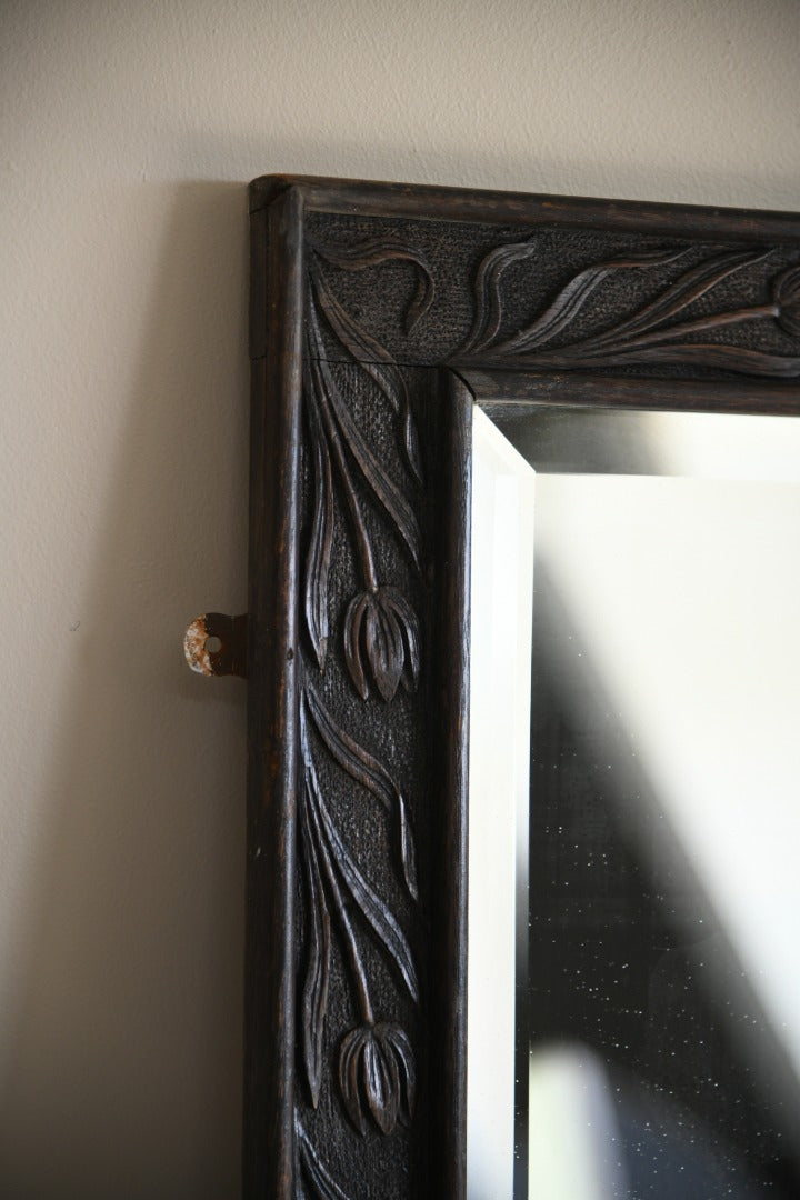 Antique Carved Floral Dressing Mirror