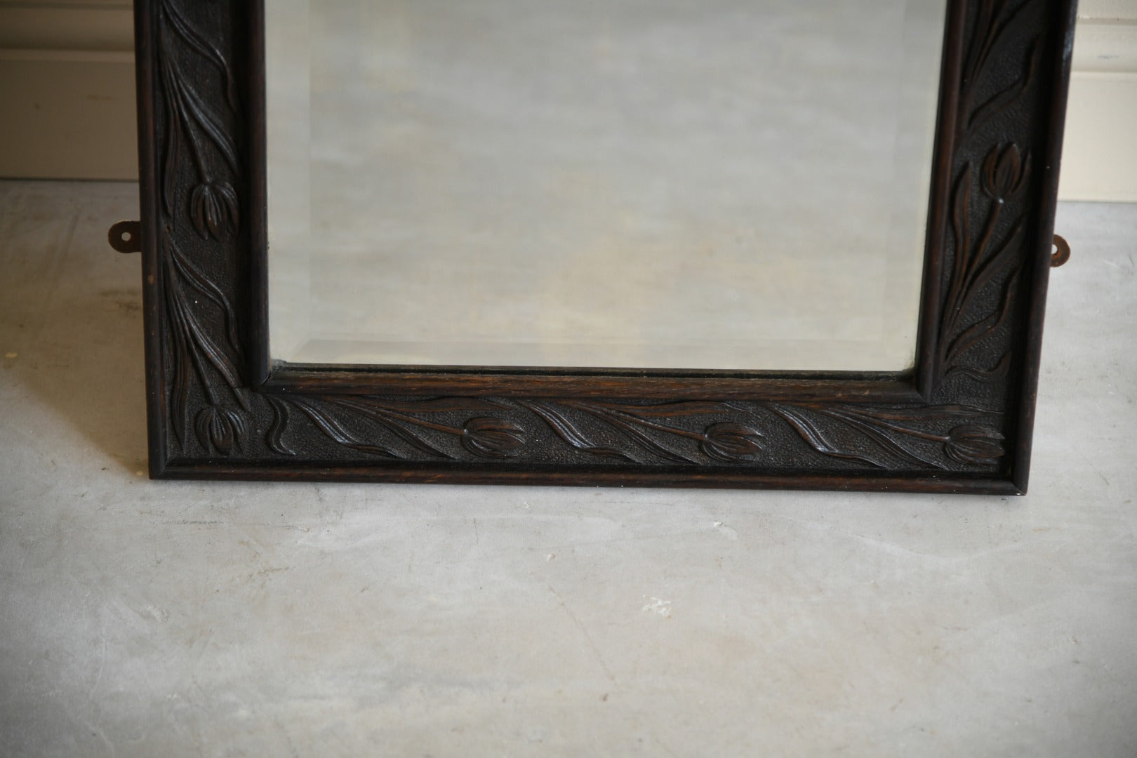 Antique Carved Floral Dressing Mirror