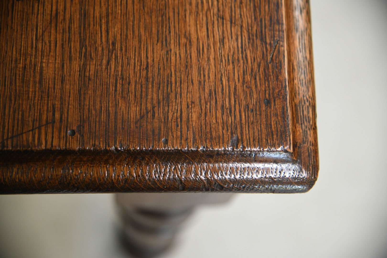 Antique Dark Oak Planked Kitchen Table