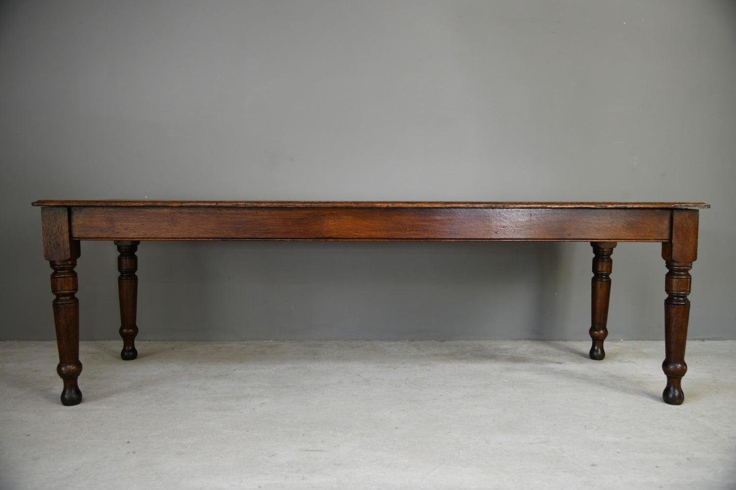 Antique Dark Oak Planked Kitchen Table