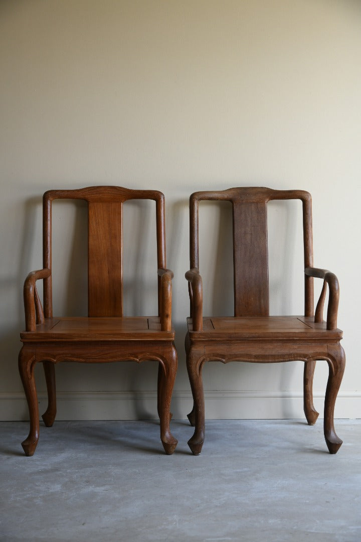 Pair Chinese Carver Chairs