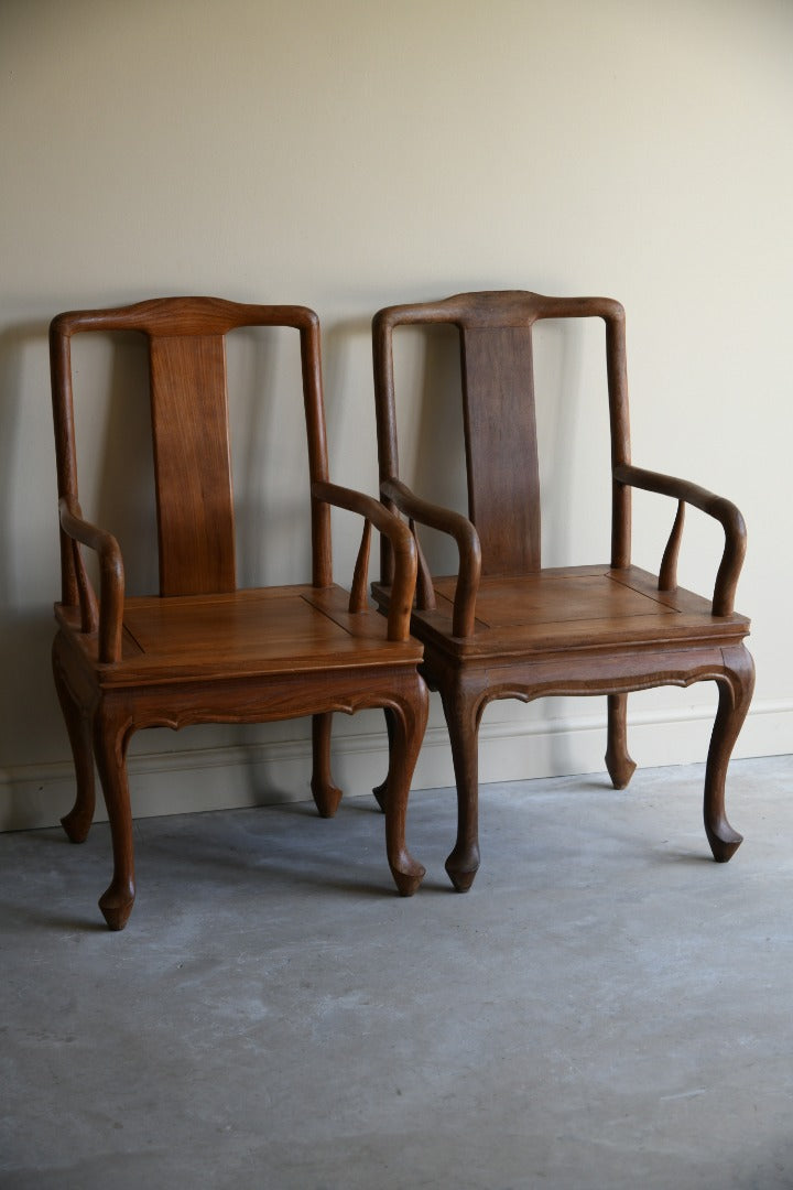 Pair Chinese Carver Chairs