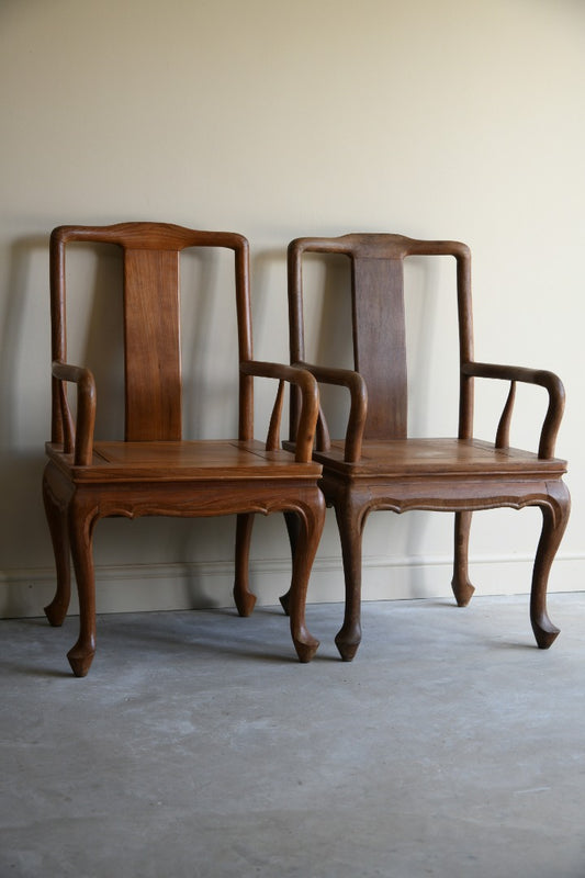 Pair Chinese Carver Chairs