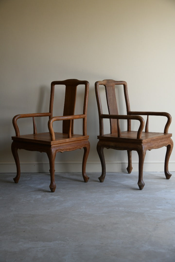 Pair Chinese Carver Chairs