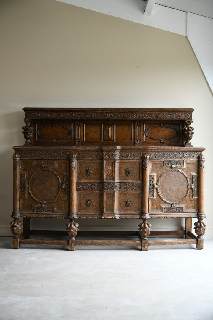 Early 20th Century Continental Oak Sideboard