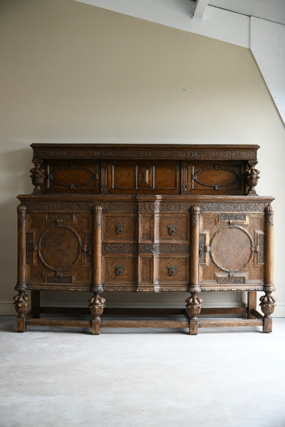 Early 20th Century Continental Oak Sideboard