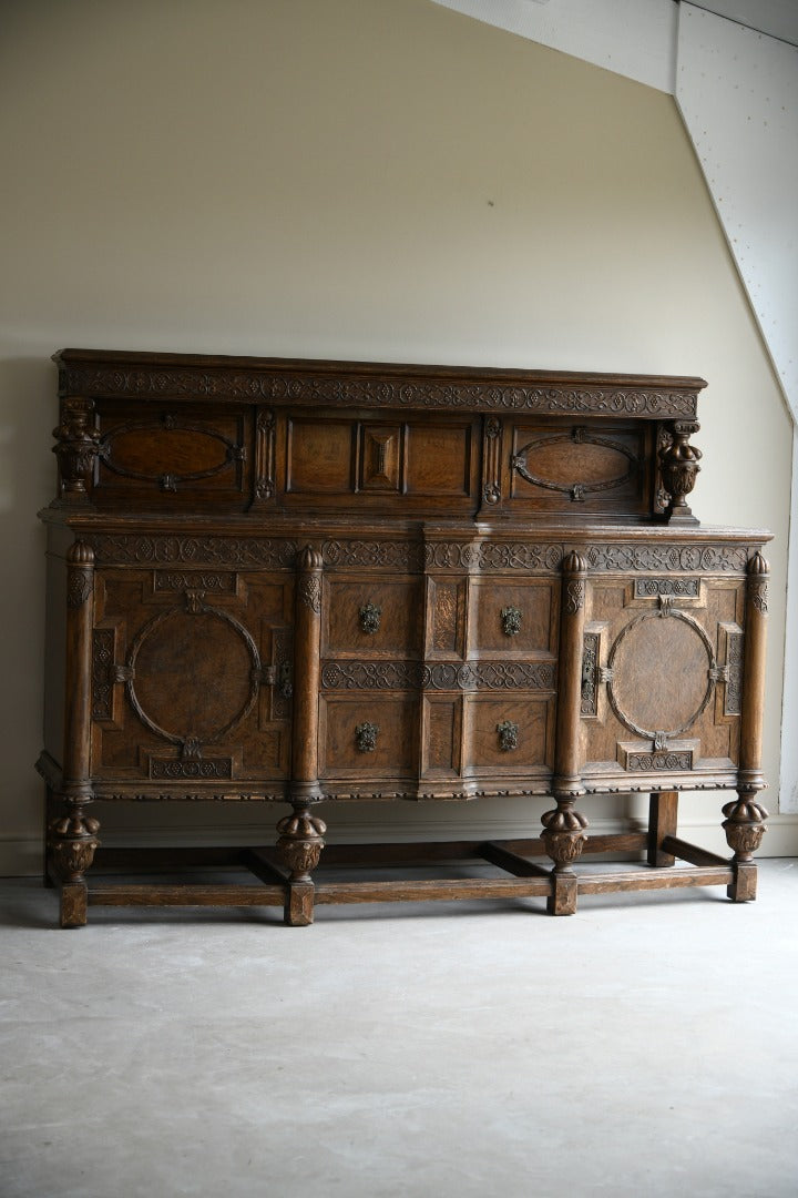 Early 20th Century Continental Oak Sideboard