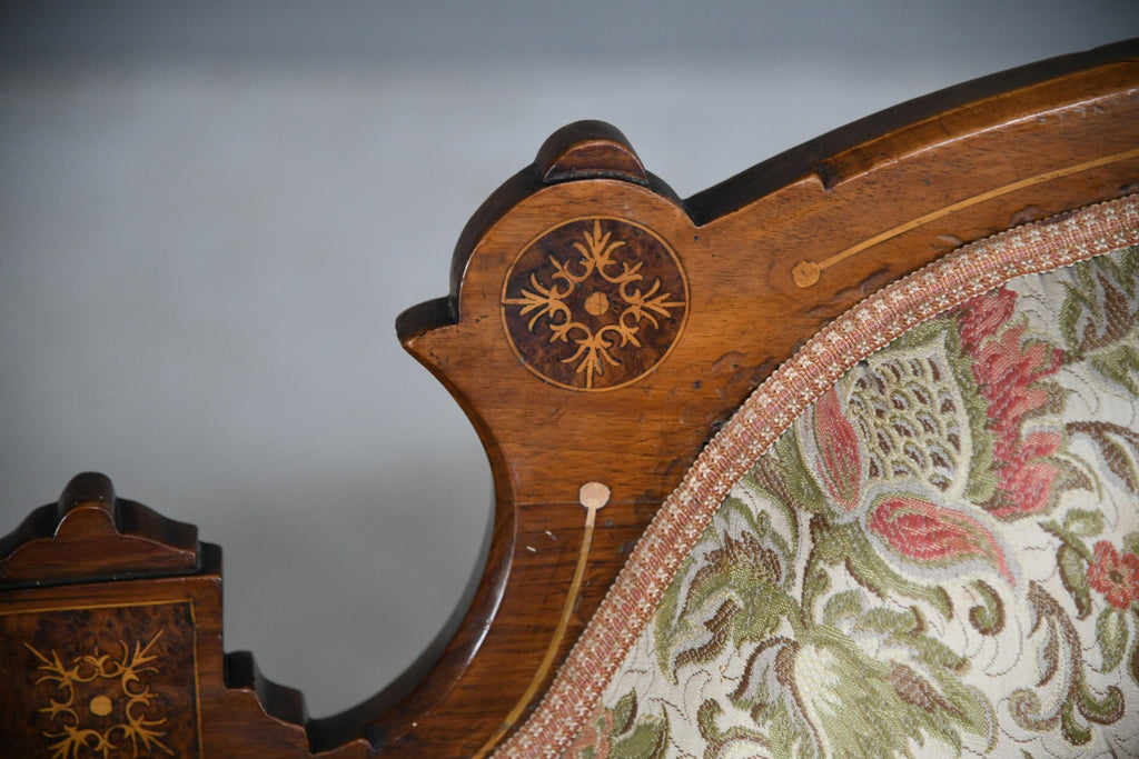 Victorian Walnut Upholstered Sofa