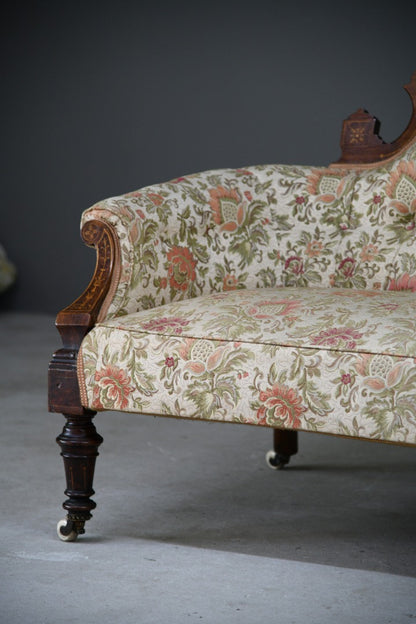 Victorian Walnut Upholstered Sofa