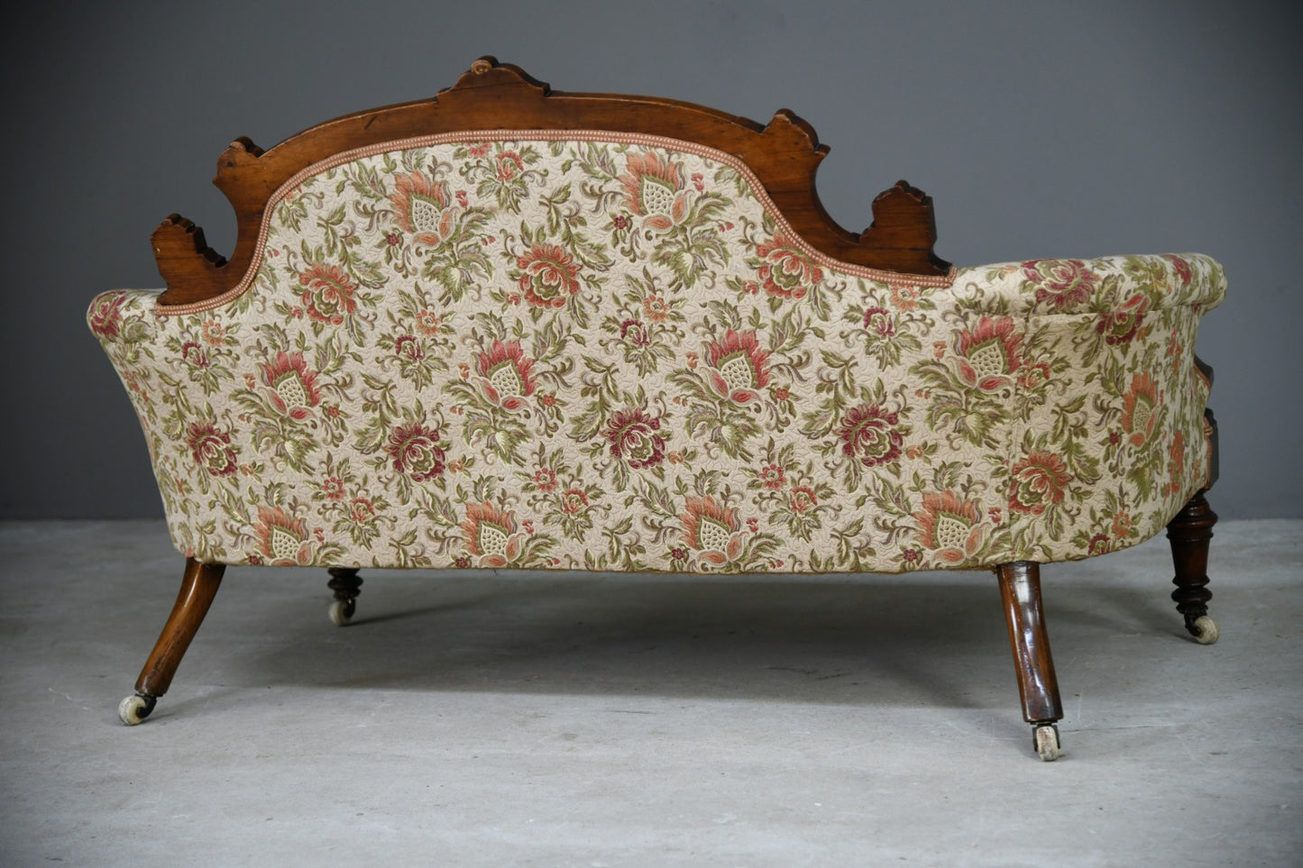 Victorian Walnut Upholstered Sofa