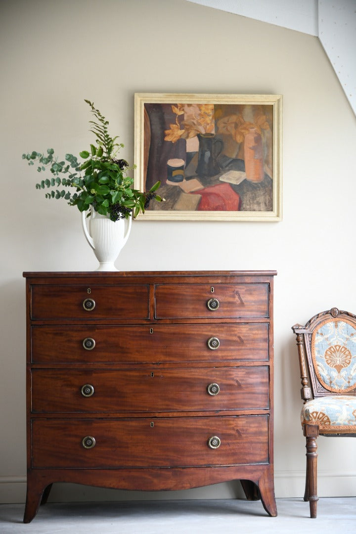 Mahogany Bow Front Chest of Drawers