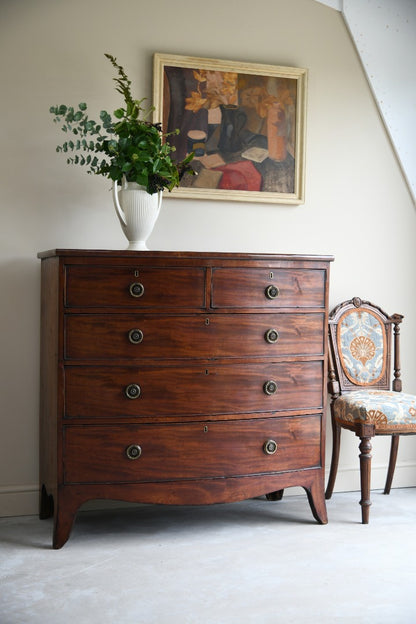 Mahogany Bow Front Chest of Drawers