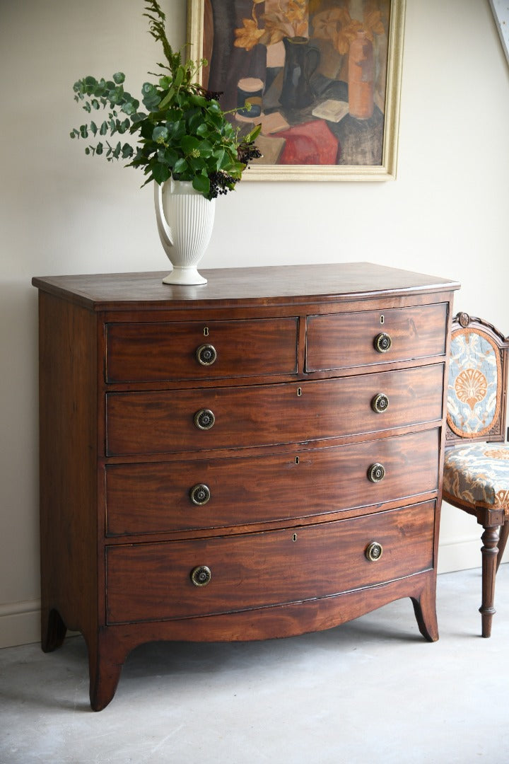 Mahogany Bow Front Chest of Drawers