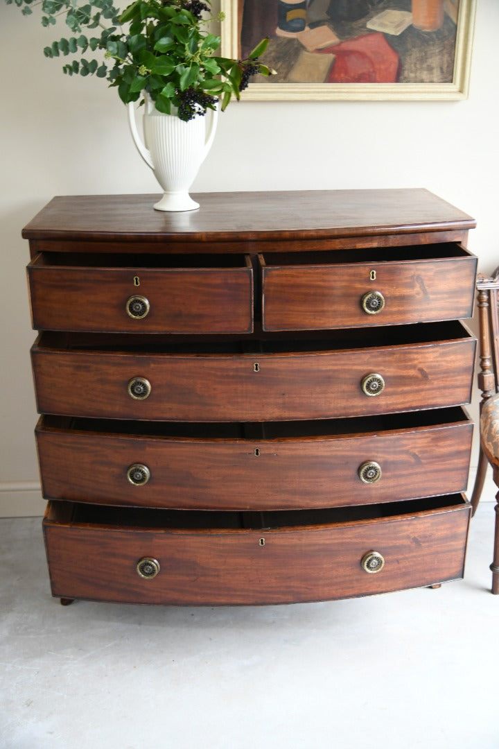 Mahogany Bow Front Chest of Drawers