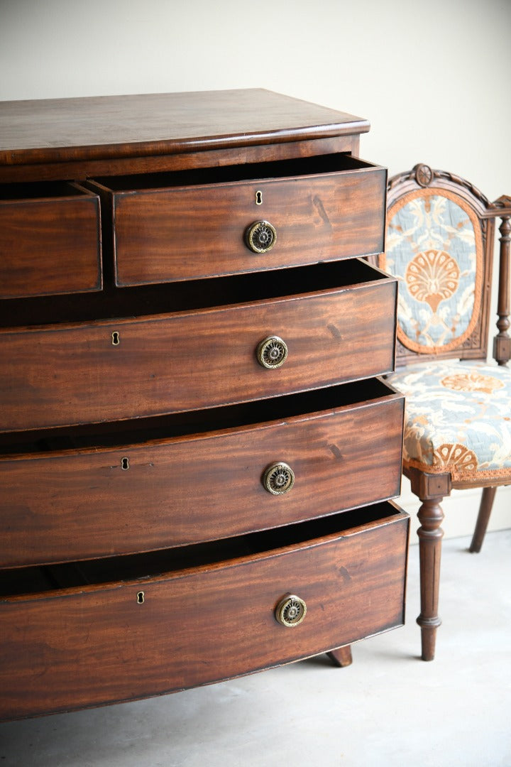 Mahogany Bow Front Chest of Drawers