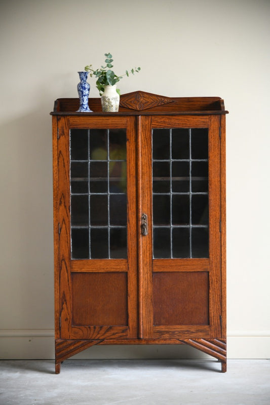 Vintage Glazed Oak Bookcase