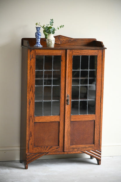 Vintage Glazed Oak Bookcase