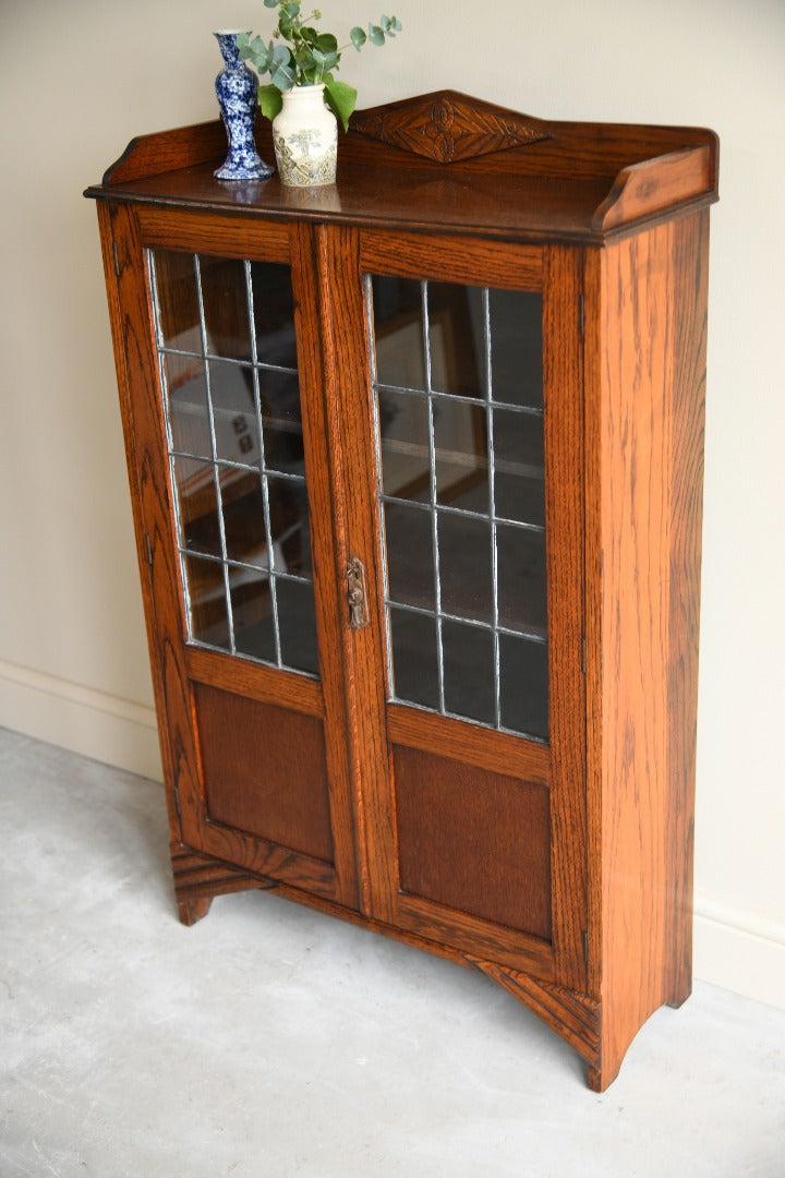 Vintage Glazed Oak Bookcase