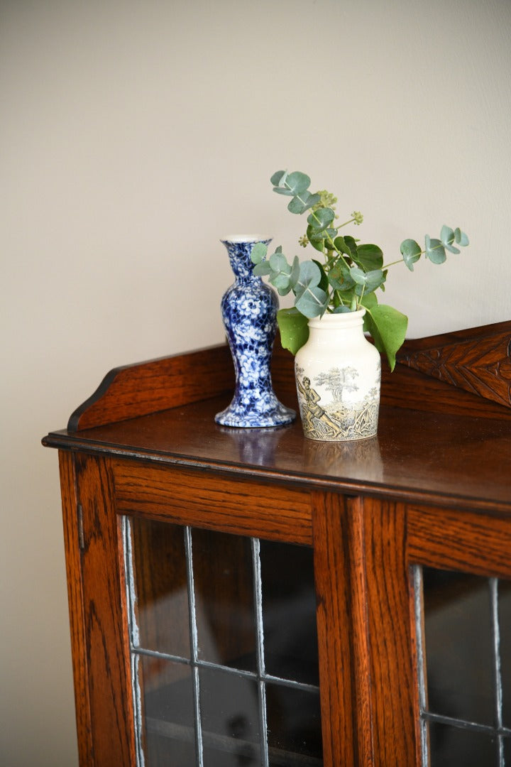 Vintage Glazed Oak Bookcase