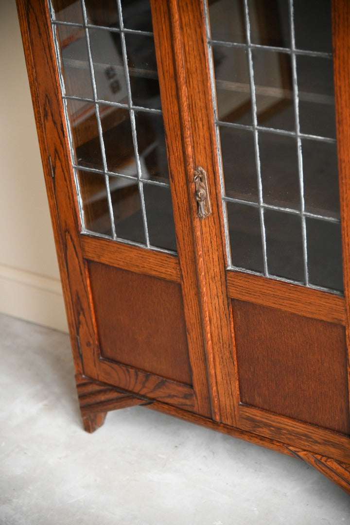 Vintage Glazed Oak Bookcase