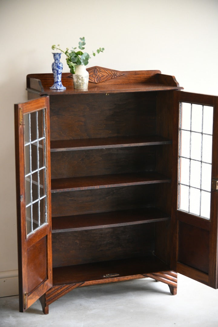 Vintage Glazed Oak Bookcase