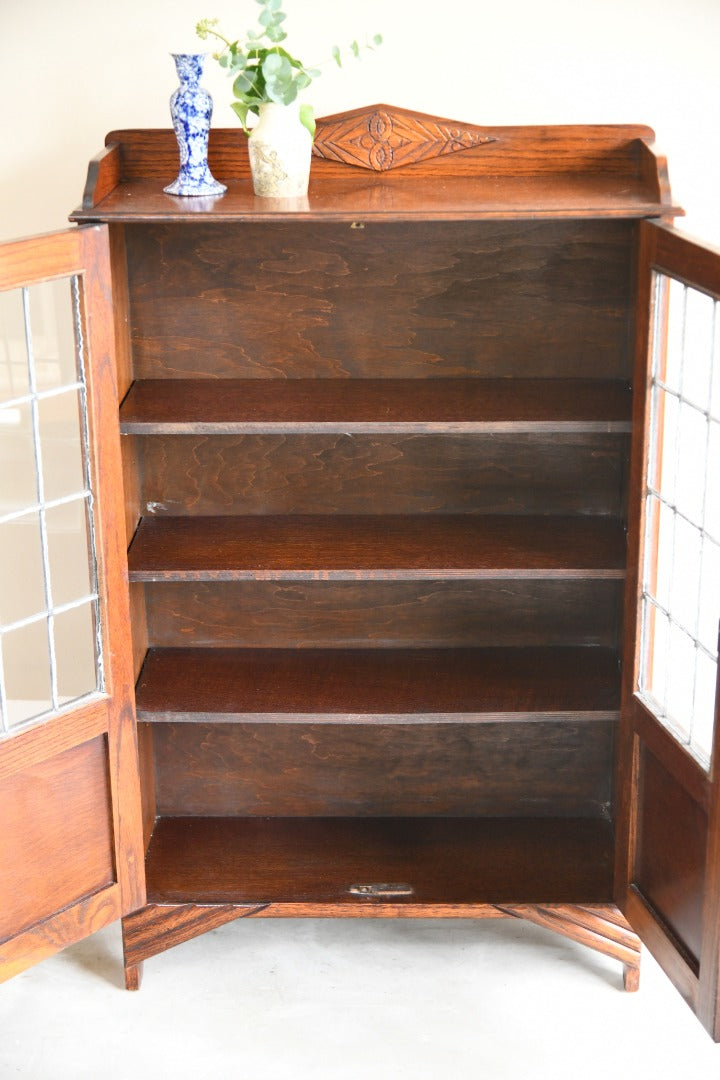 Vintage Glazed Oak Bookcase