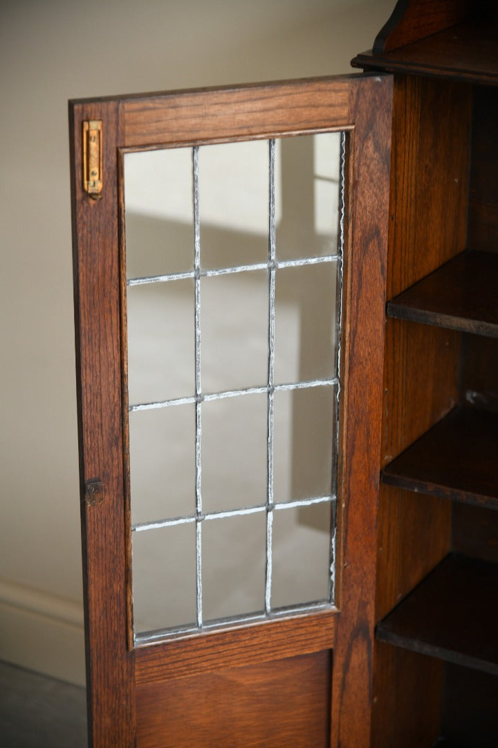 Vintage Glazed Oak Bookcase