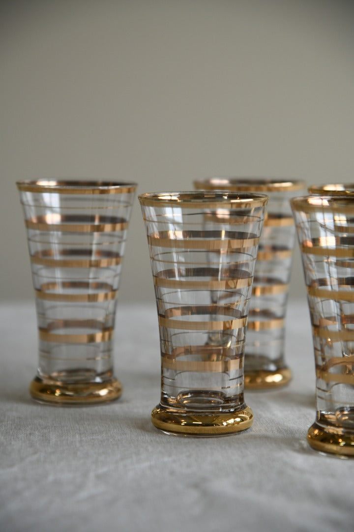 5 Retro Water Glasses