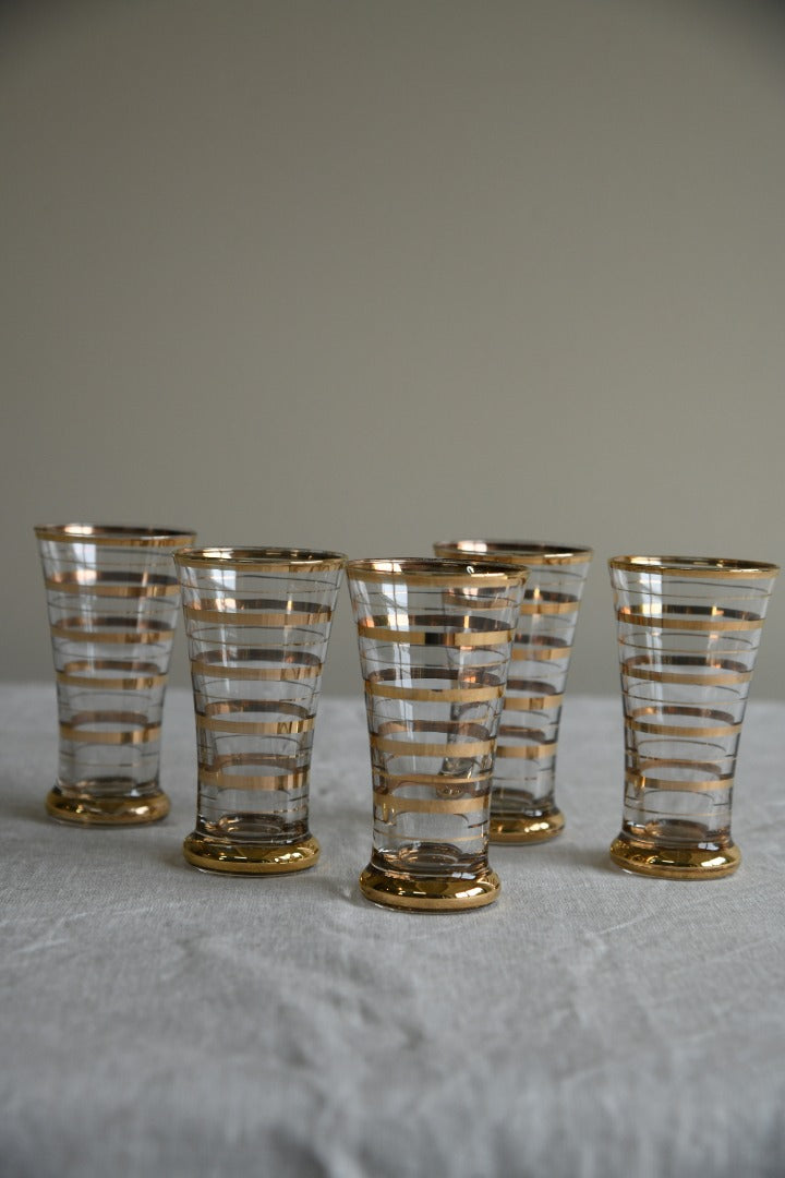 5 Retro Water Glasses