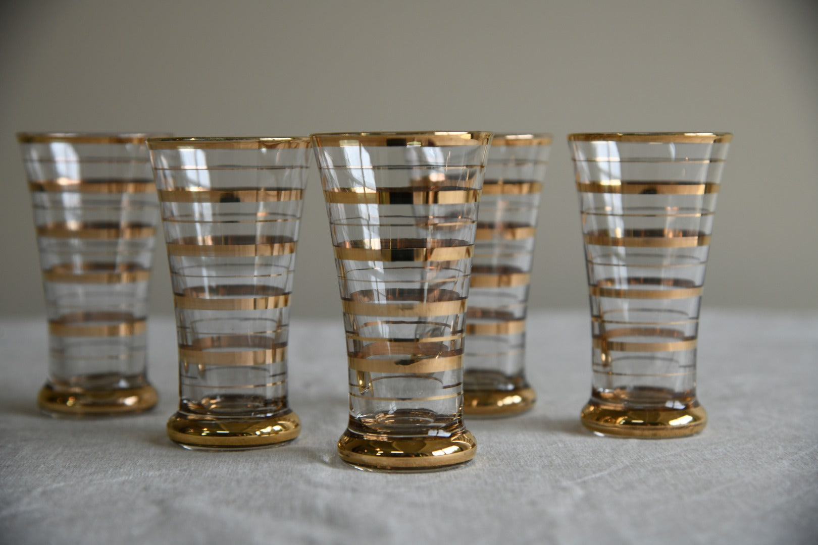 5 Retro Water Glasses