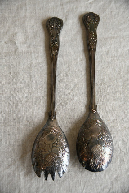 Pair Vintage Salad Servers