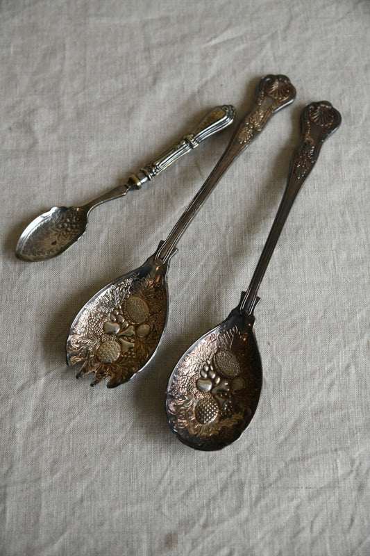 Pair Vintage Salad Servers
