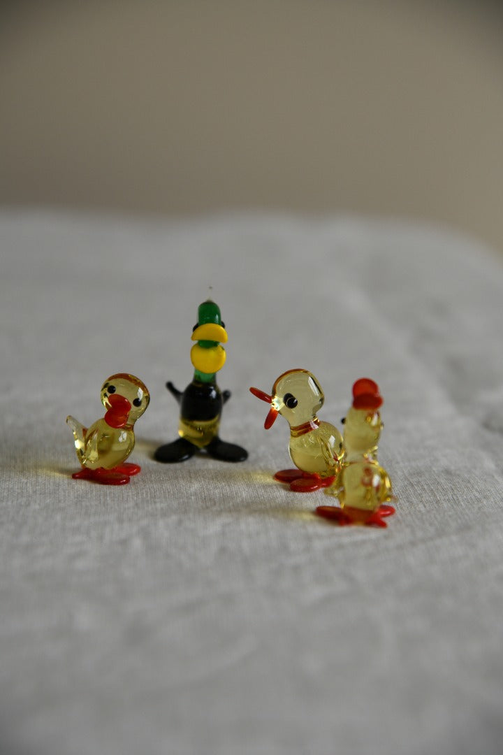 Vintage Glass Ducks