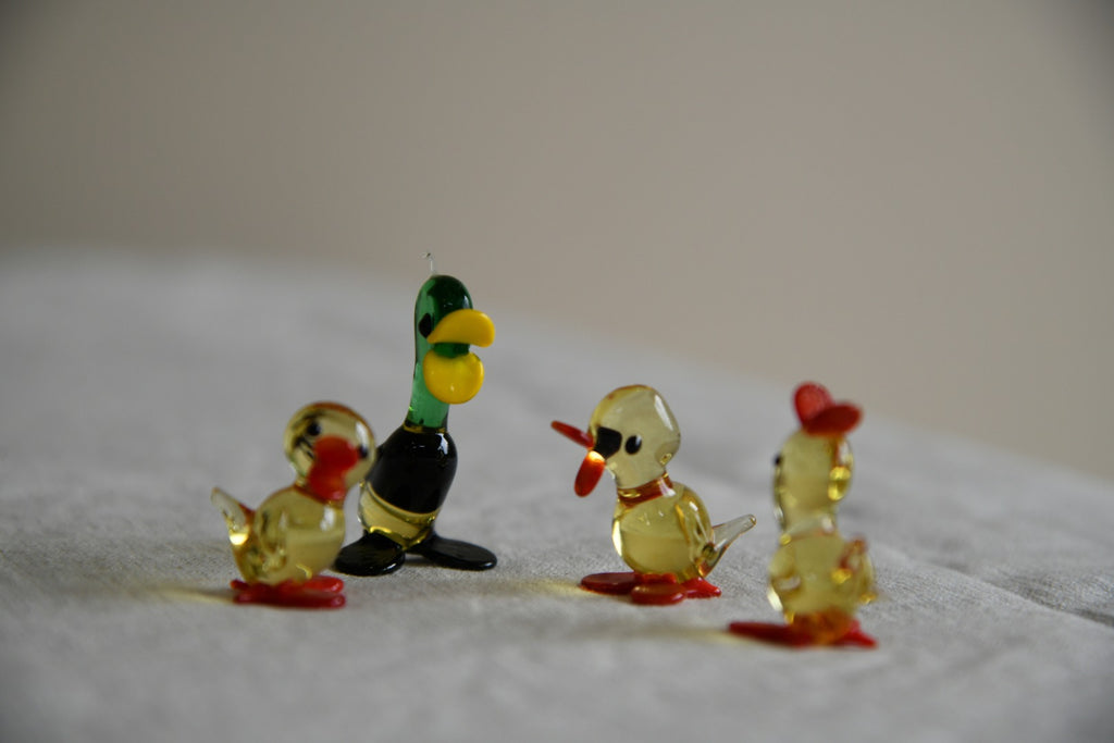 Vintage Glass Ducks