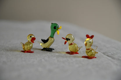 Vintage Glass Ducks