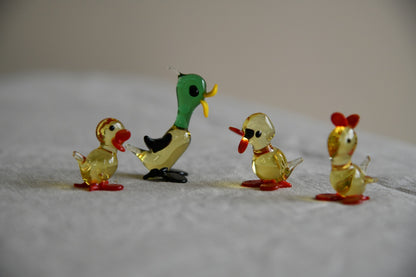 Vintage Glass Ducks