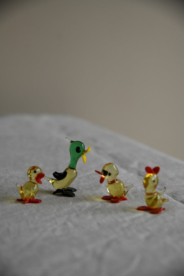 Vintage Glass Ducks