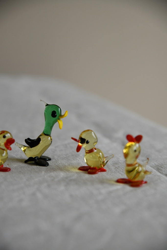 Vintage Glass Ducks