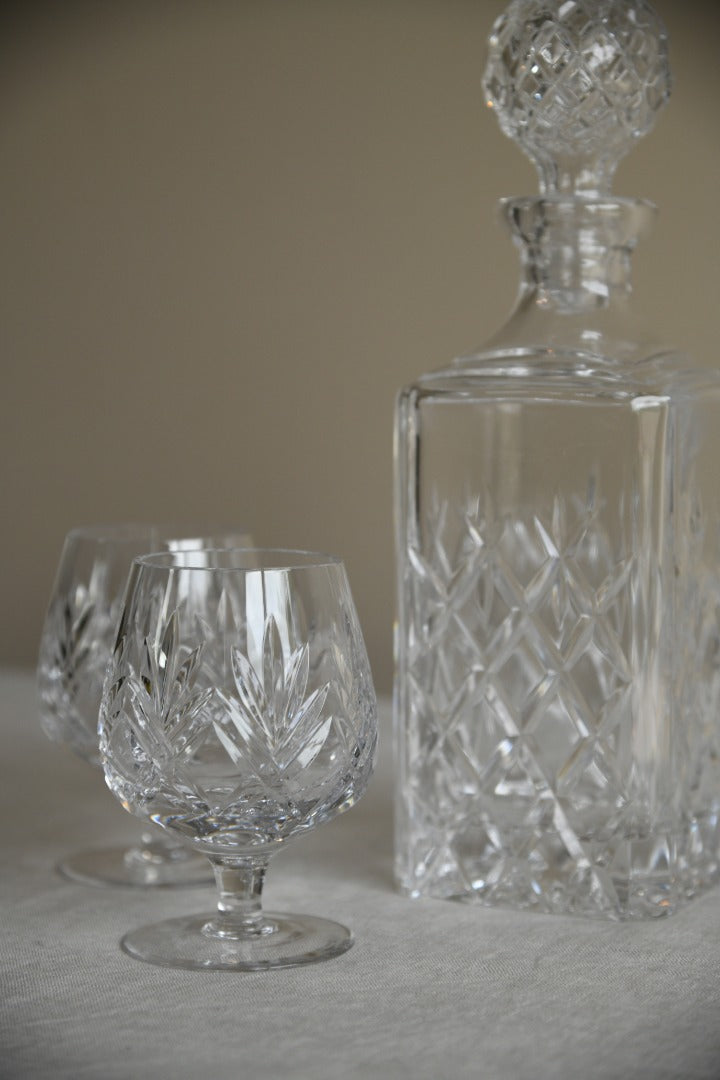 Decanter & Pair Small Brandy Glasses