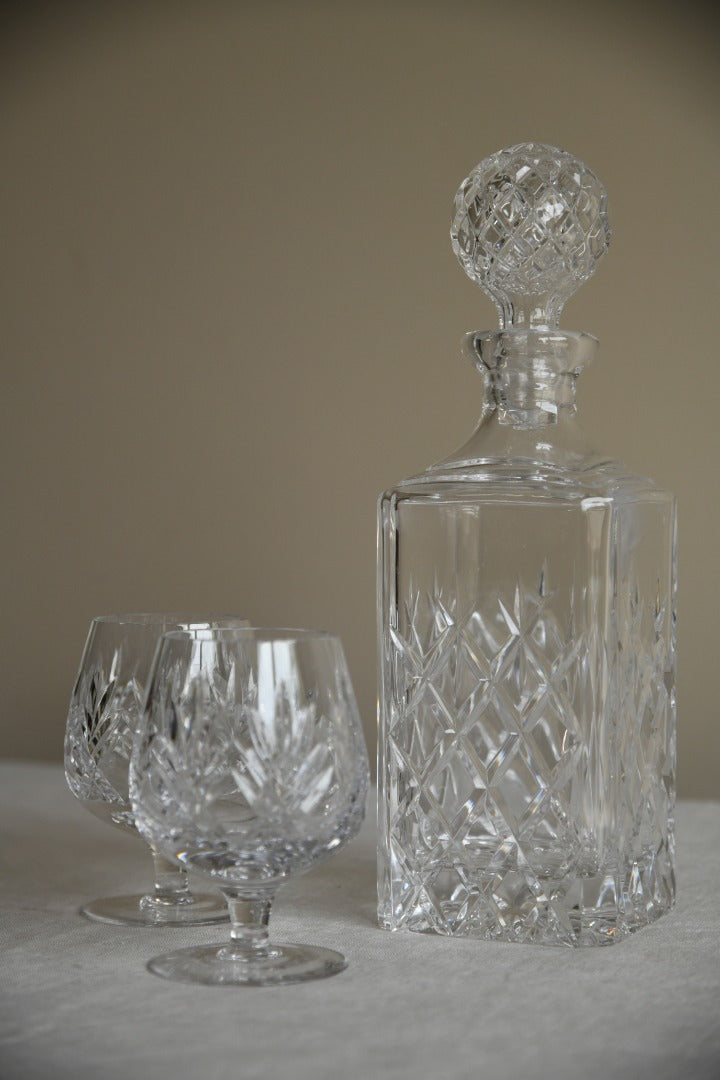 Decanter & Pair Small Brandy Glasses