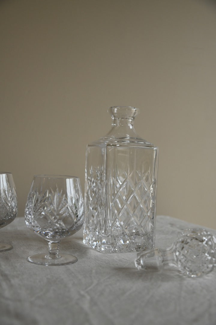 Decanter & Pair Small Brandy Glasses