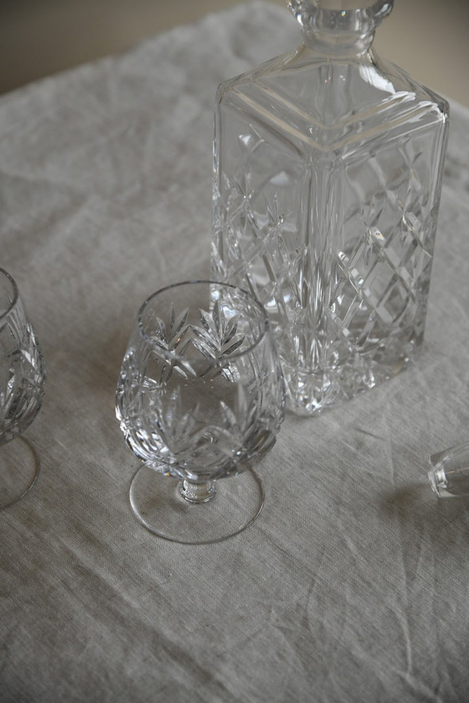 Decanter & Pair Small Brandy Glasses