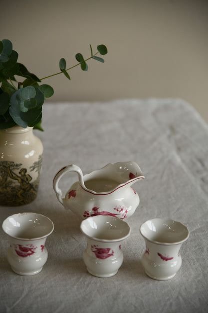 Copeland Spode Red Pheasant Milk Jug & Vase