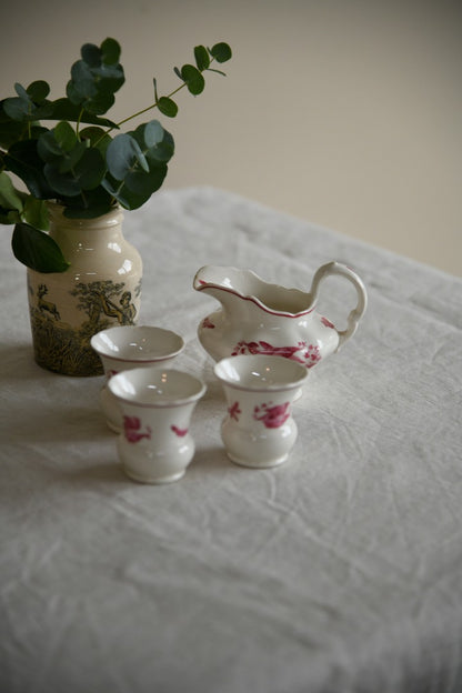 Copeland Spode Red Pheasant Milk Jug & Vase