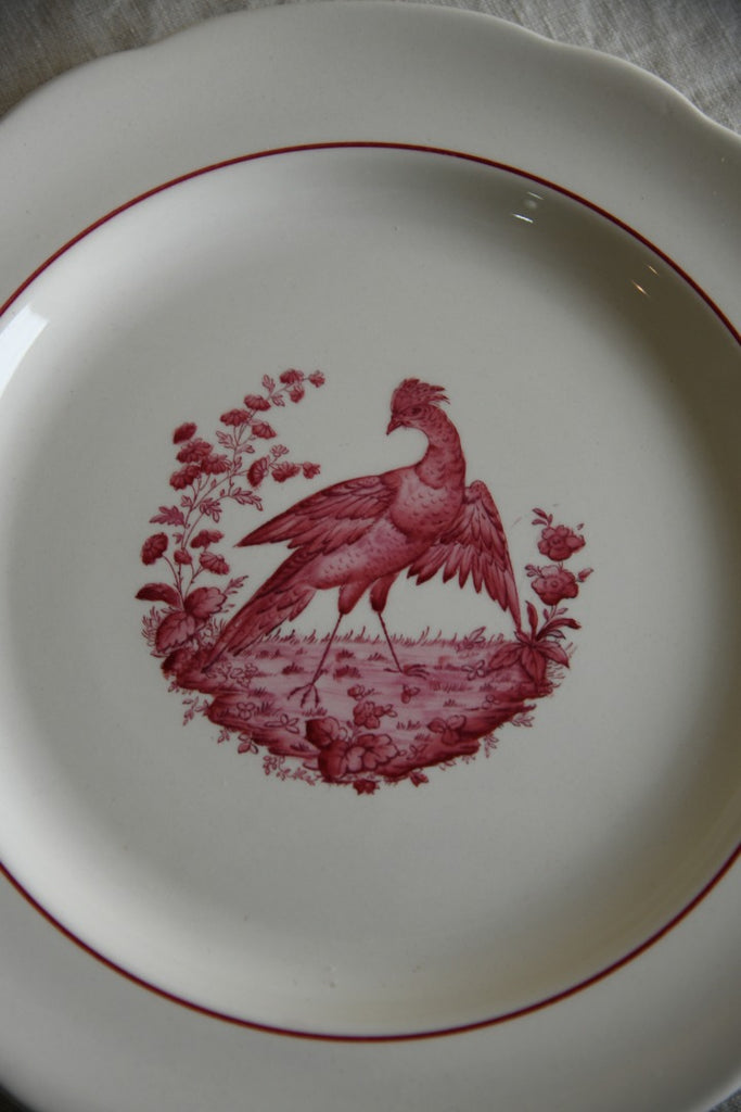 6 x Copeland Spode Red Pheasant Dinner Plates
