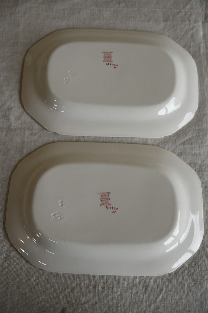 Pair Copeland Spode Red Pheasant Small Platters