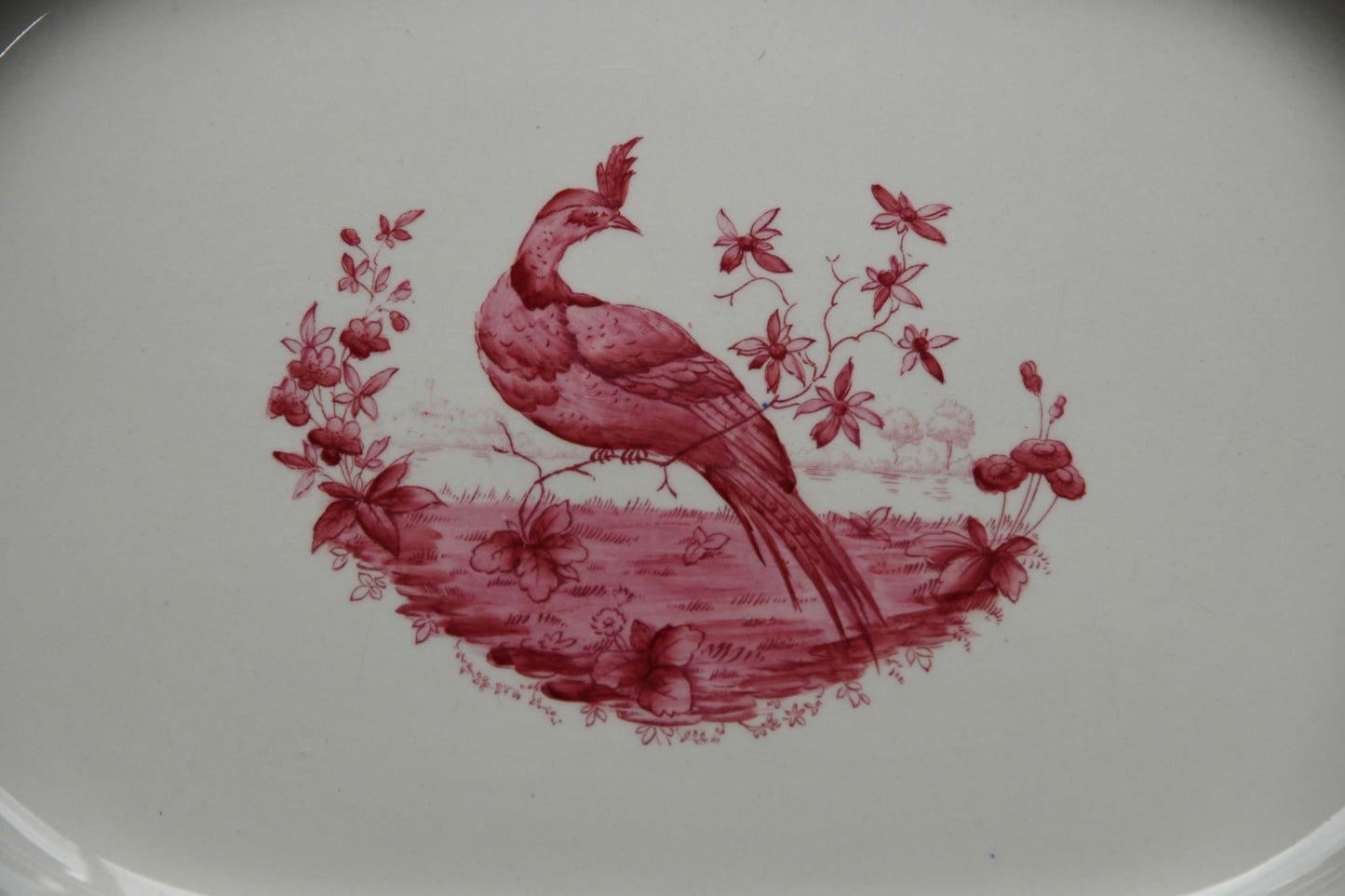 Pair Copeland Spode Red Pheasant Meat Plates