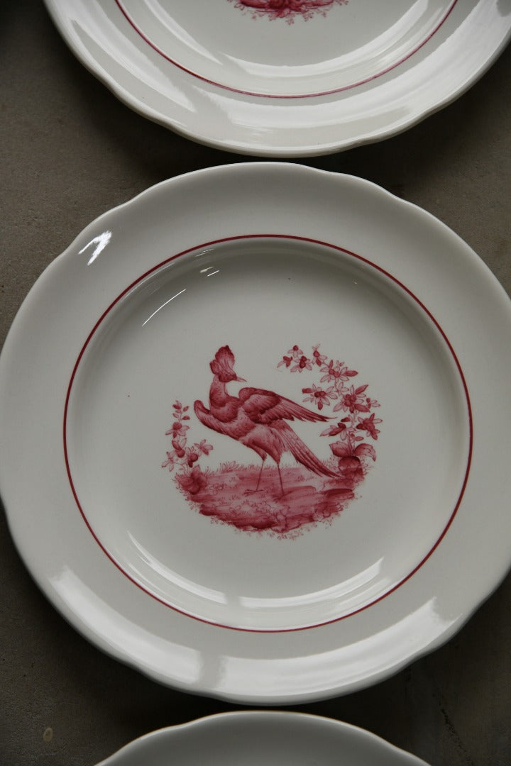 6 Copeland Spode Red Pheasant Breakfast Plates