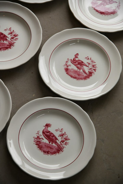 6 Copeland Spode Red Pheasant Breakfast Plates